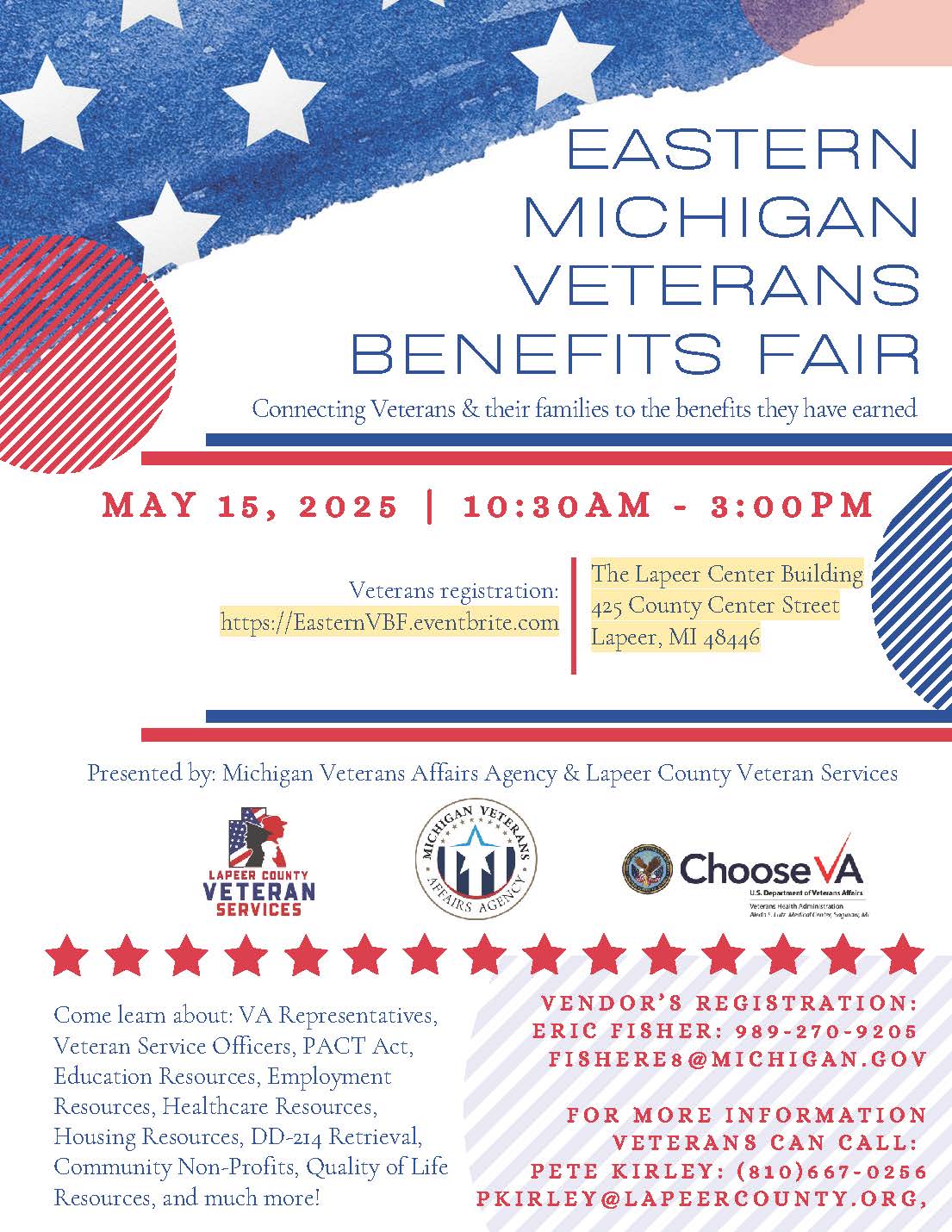 Eastern MI Veterans Benefit Fair