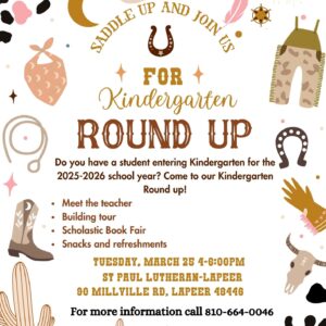 Kindergarten Round Up Flyer