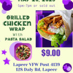 Grilled Chicken Wrap-Lapeer County Young Marine Fundraiser