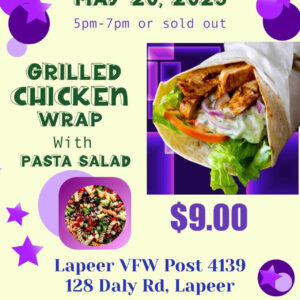 Grilled Chicken Wrap-Lapeer County Young Marine Fundraiser