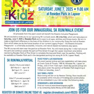 5k 4 Kidz Registration Information